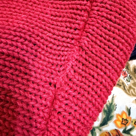 Vintage Abercrombie & Fitch Mens Red Navy Fair Isle Sweater Cotton Blend - L - Picture 5 of 6